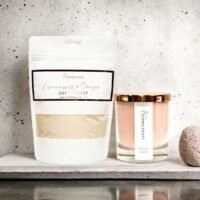 Birių žvakių pakuotė "Rhubarb sparkle" 330g. (degimo laikas ~80h)