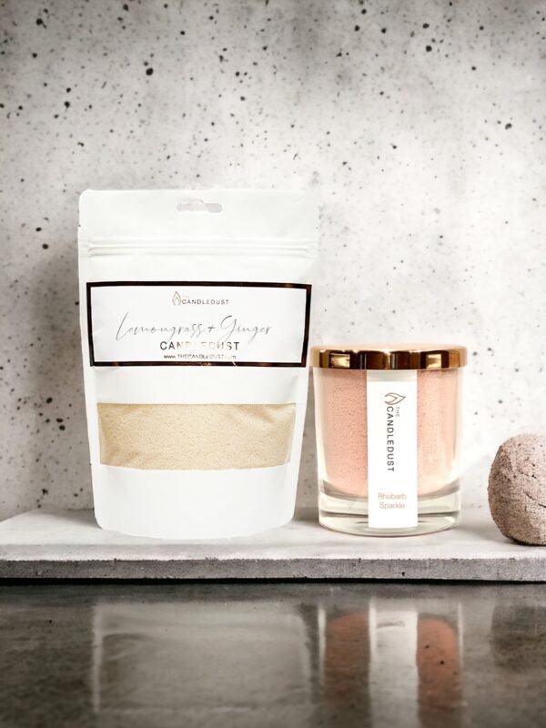 Birių žvakių pakuotė "Rhubarb sparkle" 330g. (degimo laikas ~80h)