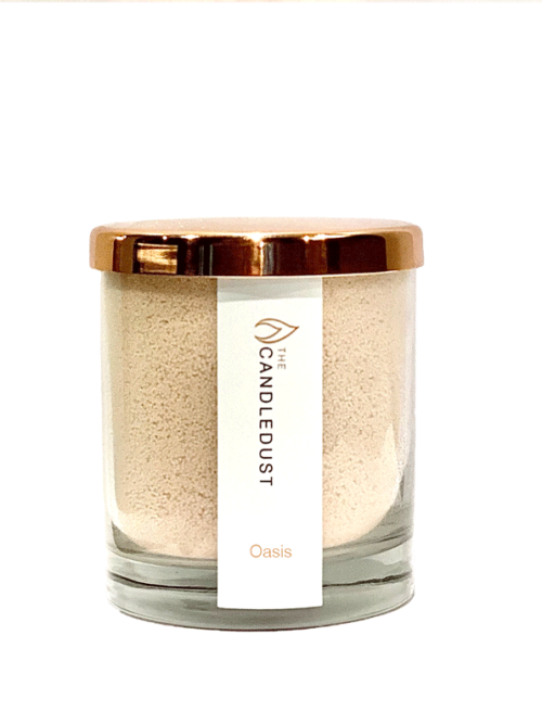 Biri žvakė stikliniame inde  "Oasis" 160g. (degimo laikas ~30h)