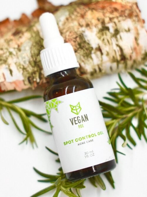 "Vegan Fox" spuogų priežiūros ir kontrolės gelis, 30 ml.