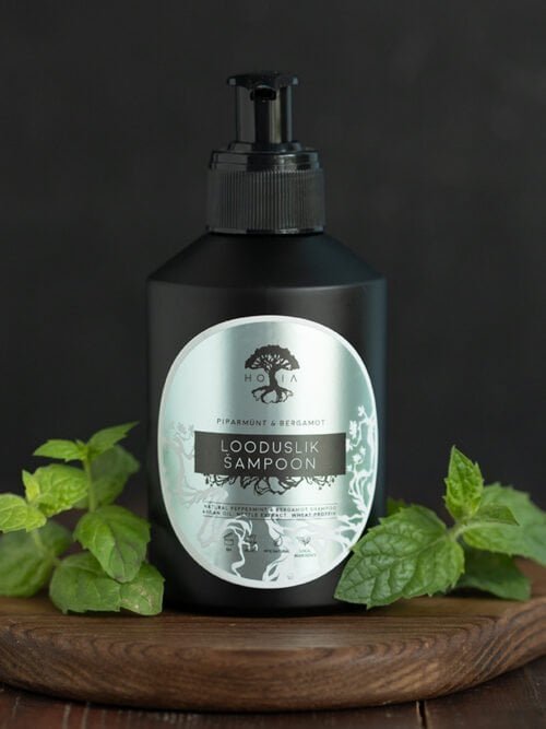 "Hoia" ekologiškas šampūnas su pipirmėte ir bergamote, 200ml