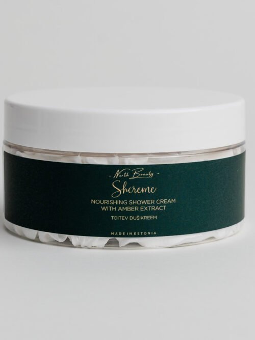"The North beauty"  maitinamasis dušo kremas su gintaro ekstraktu, 300ml