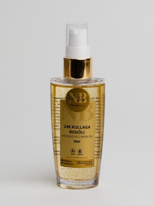 "The North beauty"  natūralus ryžių aliejus su 24K auksu, 50ml