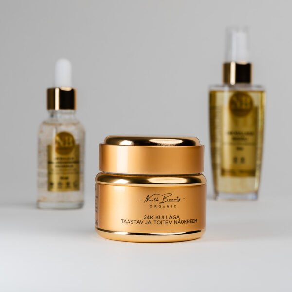 "The North beauty"   atkuriamasis ir maitinantis veido kremas su 24K auksu, 50ml