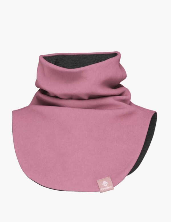 MIKEL-kids-merino-tubescarf-covers-chest_solid-pink-polignac.jpg "Breden" merino vilnos mova "MIKEL"
