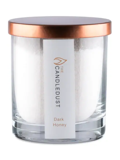 Dark-Honey-Sand-Candle Kvepianti biri žvakė stikliniame inde „Dark honey” 160g. (degimo laikas ~30 val.)