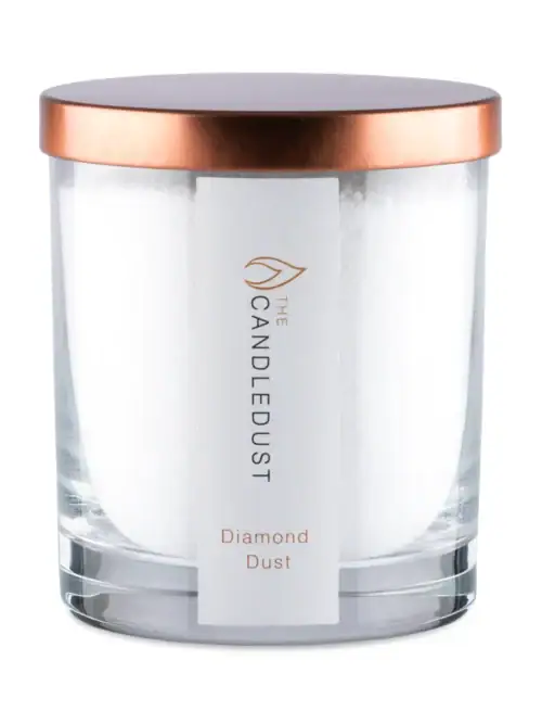 Diamond_Dust_Sand_Candle_sand Kvepianti biri žvakė stikliniame inde „Diamond dust” 160g. (degimo laikas ~30 val.)