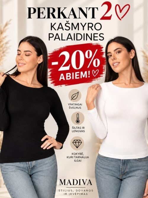 file_000000002244824683735bef01c31cb8~2 2 palaidinės su kašmyru - specialus pasiūlymas su 20% nuolaida. Juoda ir balta spalvos.
