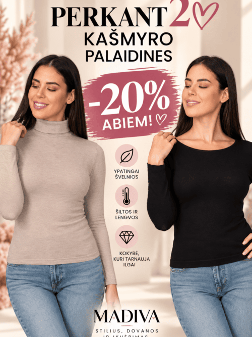 file_0000000042008246b674d2c16896996a 2 palaidinės su kašmyru - specialus pasiūlymas su 20% nuolaida. Kūno spalvos golfas ir juoda palaidinė atviru kaklu