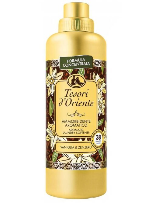 tesori-plyn-do-plukania-760ml-vanilia- Skalbinių minkštiklis Tesori Vanilia & Zenzero, 760ml.