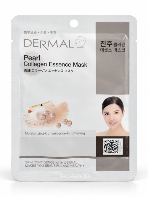 „DERMAL“ perlų kolageno kaukė DERMAL lakštinė kolageno kaukė su hialurono rūgštimi, 23 ml.